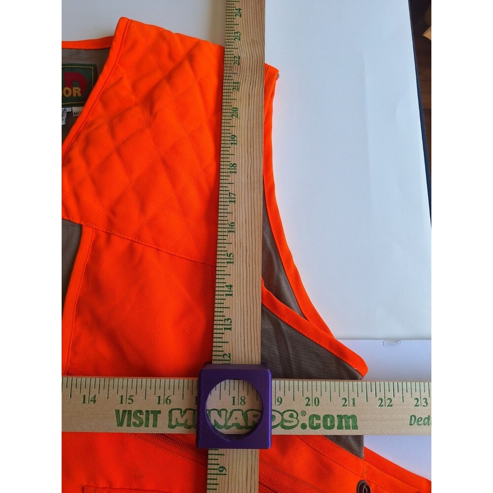 Avid Outdoor Hunting Vest Medium Neon Orange Deer Sportsman Gear Vintage - Picture 9 of 12